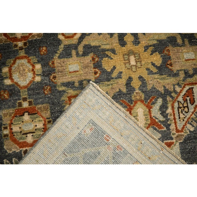 Sky Blue Vintage Distressed Malayer Rug - 3'3" x 5'7" For Sale - Image 8 of 12