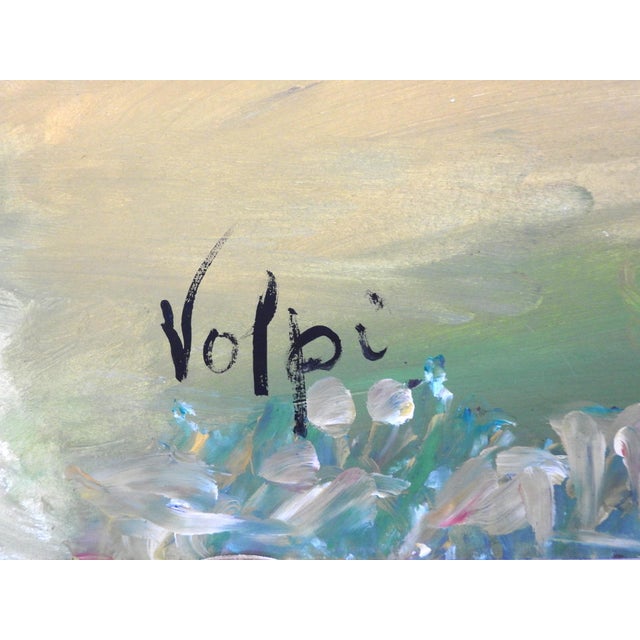 Green Mid 20th Century Rare Visionary Gouache on Paper: "The Volpi Homage" – Provenance: Sala De Arte Mediúnica, Brazil - Unframed For Sale - Image 8 of 8
