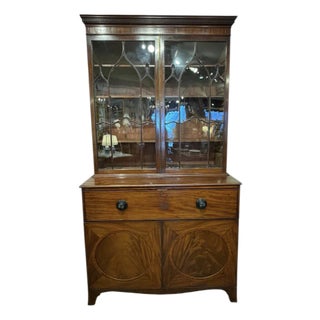 19th Century English Secretary Bookcase For Sale