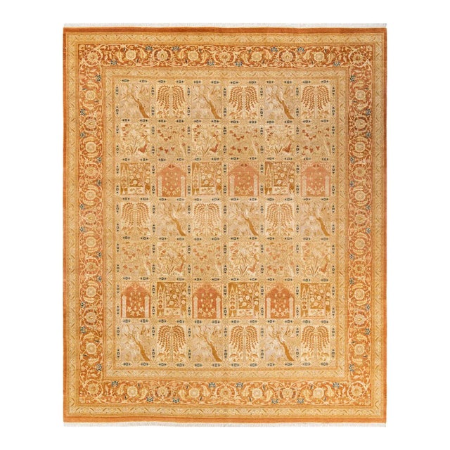 Brown Mogul, One-of-a-Kind Hand-Knotted Area Rug in Brown, 8' 3" x 10' 2" For Sale - Image 8 of 8