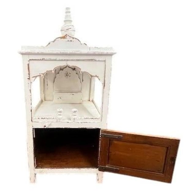 Rustic Ooak Reclaimed Wood Buddha Altar Cabinet For Sale - Image 3 of 9