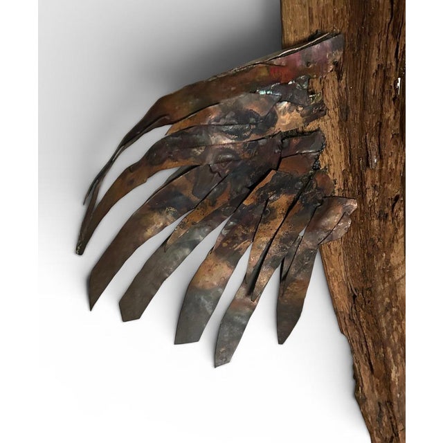 Late 20th Century Monumental Lubomir Tomaszewski Signed Wood and Copper Bird Sculpture Seven Feet Tall For Sale - Image 12 of 18