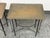 Metal Egyptian Vintage Brass Tray + Wrought Iron Side Tables, Pair For Sale - Image 7 of 12