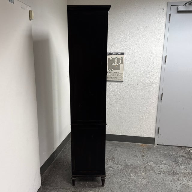 Wood Restoration Hardware Maison Bath Cabinet, Antiqued Black For Sale - Image 7 of 12