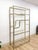 Mid-Century Modern Vintage Milo Baughman Style Brass Tone Etagere Shelf Vintage Hollywood Regency For Sale - Image 3 of 17