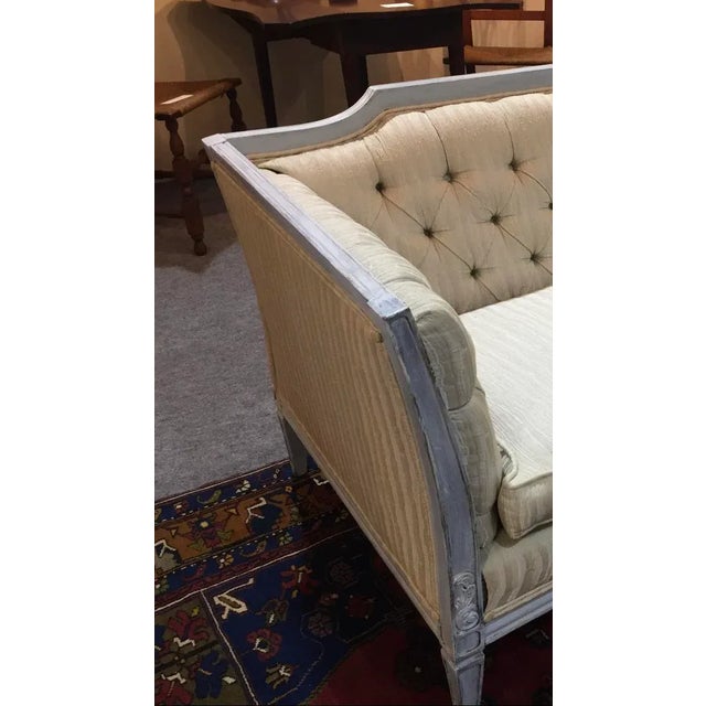 Late 20th Century Late 20th Century Vintage Custom Swedish Gustavian Style Sofa For Sale - Image 5 of 13