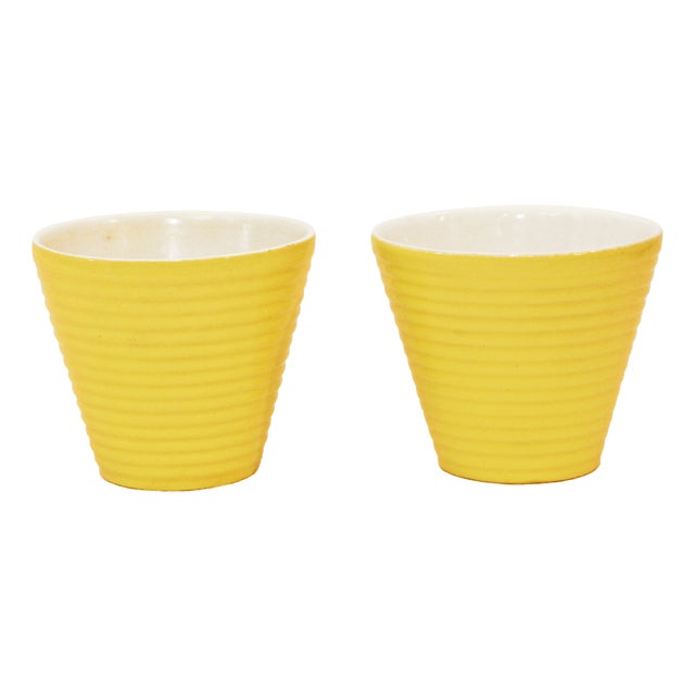 Art Deco Ceramic Flower Pots, 1920s, Set of 2 For Sale