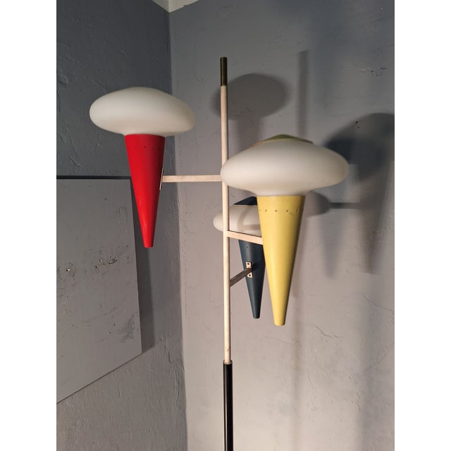 1960s Floor Lamp in Brass & Glass from Stilux Milano, 1960s For Sale - Image 5 of 10