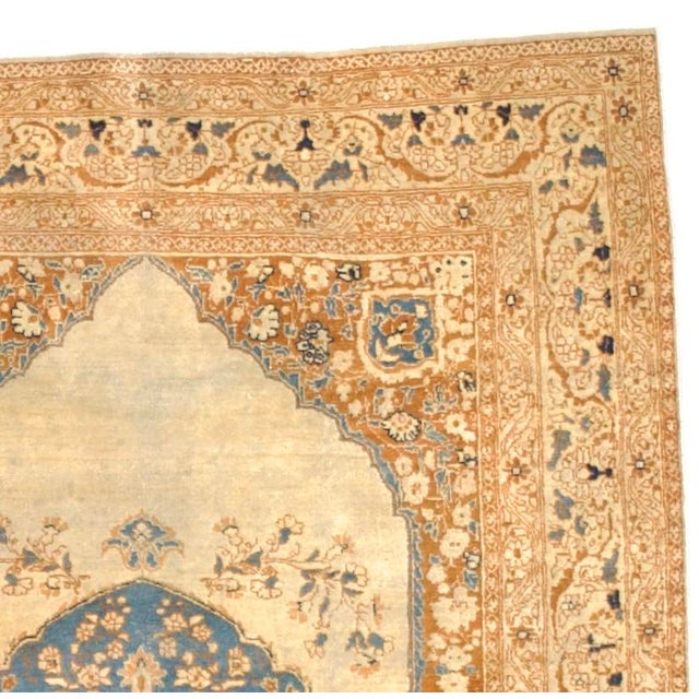 Antique Persian Haji Jalili Tabriz Rug 3’10" X 5’7" For Sale In New York - Image 6 of 6