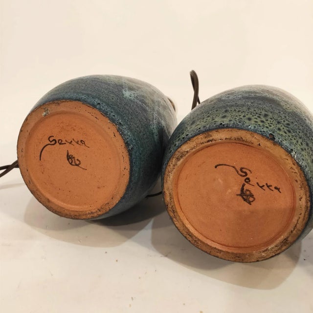 1960s Stoneware Table Lamps from Serra, 1960s, Set of 2 For Sale - Image 5 of 7