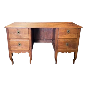 Classic French 18th Century Empire Walnut Kneehole Writing Desk