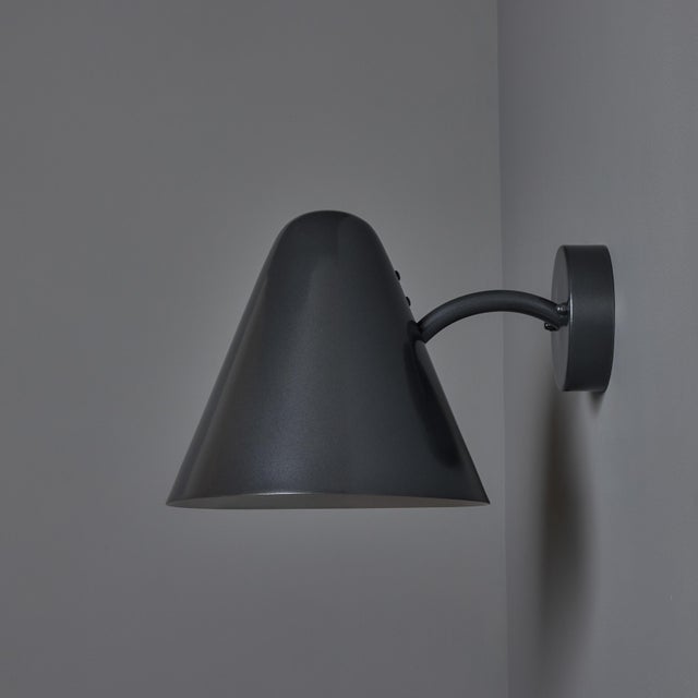 Mid-Century Modern 'ZuZu' Steel Painted Brass Wall Sconce in the Style of Jacques Biny For Sale - Image 15 of 17