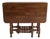 Jacobean Revival Style Elm Finish Gate Leg Table, Early to Mid-20th Century For Sale