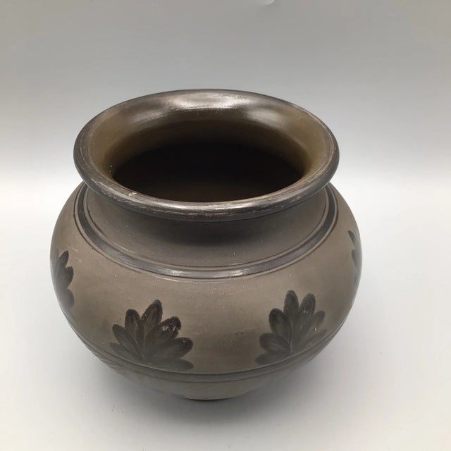 Kovats Studio Art Hungarian Black Pottery Squat Vase Signed For Sale - Image 12 of 12