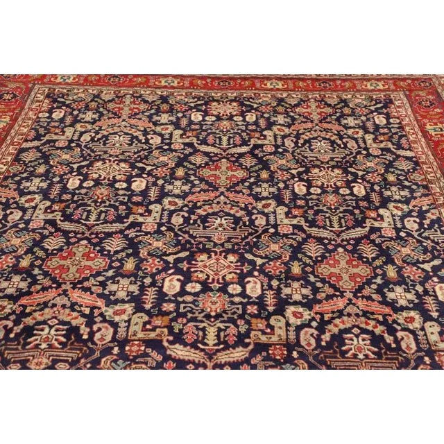 Red Middle Eastern Hand-Knotted Tabriz Rug For Sale - Image 8 of 11
