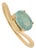 1.13ct Oval Paraiba Tourmaline Wavy Solitaire Ring in 18k Yellow Gold Size 8 For Sale