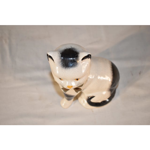 Black Staffordshire Cat Figure, Circa 1970 For Sale - Image 8 of 8