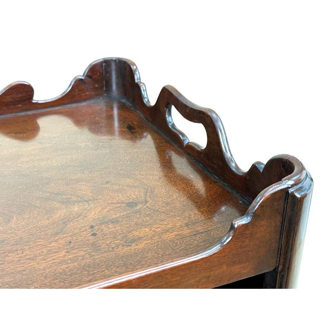 Brown Antique Georgian Mahogany Nightstand, 1760 For Sale - Image 8 of 11