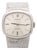 1970s Rolex Precision 2644 Vintage 1971 Silver Dial 18k White Gold Mesh Bracelet Watch For Sale