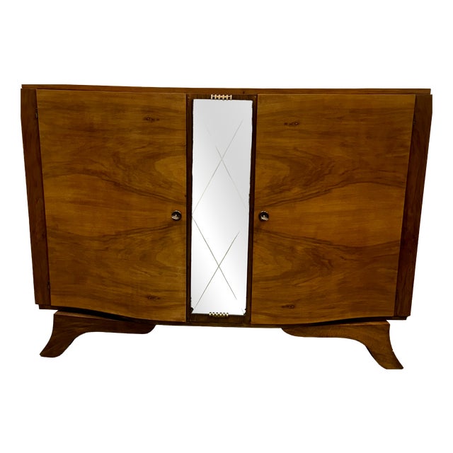 Art Deco Sideboard with Mirror, 1960s For Sale