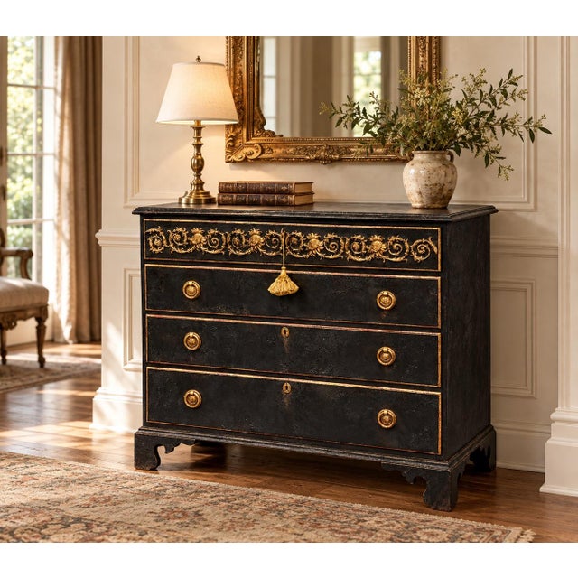 Newly Painted Rustic European Inspired Chest of Drawers For Sale - Image 12 of 12