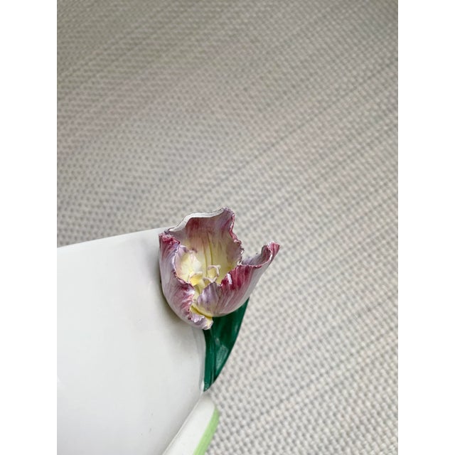 Ceramic Vintage Italian Majolica Tulip Tureen For Sale - Image 7 of 12