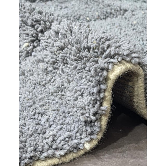 Contemporary Gray Moroccan Rug Handmade Rug - 8.9 X 5.9 Ft For Sale - Image 3 of 8