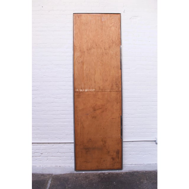 Substantial Contemporary Modern Industrial Steel Floor Mirror For Sale - Image 4 of 12