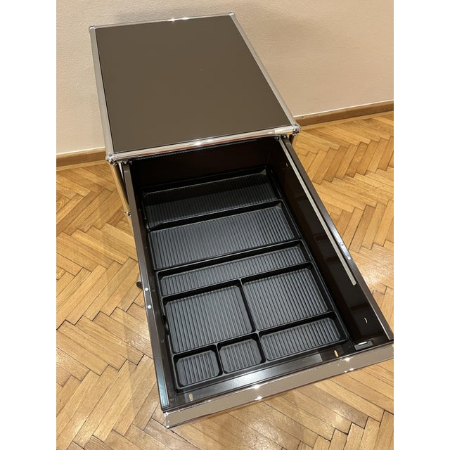 Mobile Roll Container in Dark Brown by Fritz Haller & Paul Schärer for USM Haller, 2010s For Sale - Image 13 of 15
