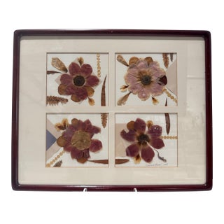 Ellen Schiffman 1995 Preserved Botanical Collage Original Framed For Sale