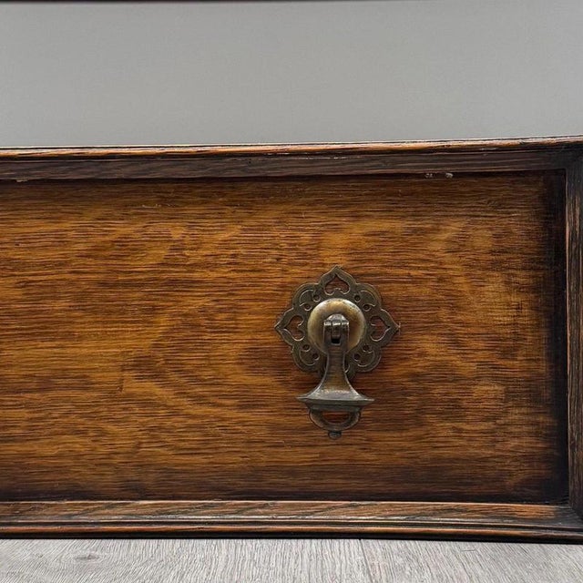 Antique Early 20th Century English Jacobean Oak Sideboard For Sale - Image 12 of 13