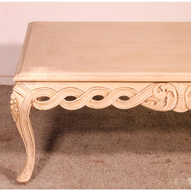 Polychrome Wooden Coffee Table, 1980s For Sale - Image 6 of 13