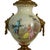 An exquisite antique French Sevres style urn lamp, crafted circa 1890, featuring a finely painted porcelain body mounted...