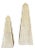 Vintage Pair of Italian Travertine Marble Obelisk Sculptures/ Obelisks Attributed to Fratelli Mannelli for Raymor For Sale