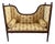 Vintage Sheraton Style Upholstered Settee For Sale