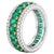 Modern Natural Emerald & Diamond Ring in 14k Gold For Sale - Image 3 of 8
