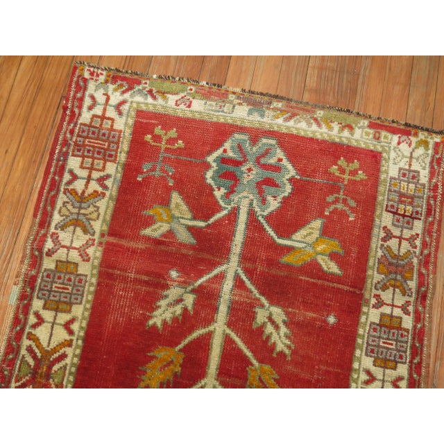 Spanish Antique Zabihi Collection Turkish Oushak Prayer Rug - 2'9" x 3'5" For Sale - Image 3 of 7