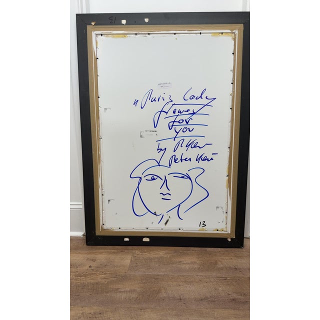 Abstract Expressionism "Paris Lady Flowers for You" Titled Peter Keil Painting For Sale - Image 3 of 3