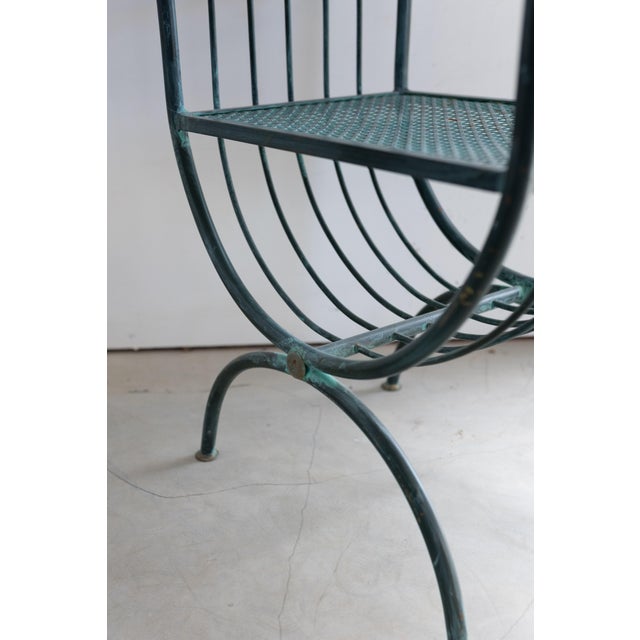 Metal Mid 20th Century Green Garden Stool From France For Sale - Image 7 of 7