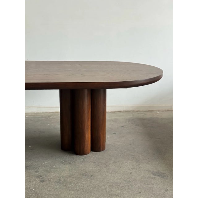 Dining Table With Cylindrical Pedestals For Sale - Image 4 of 10