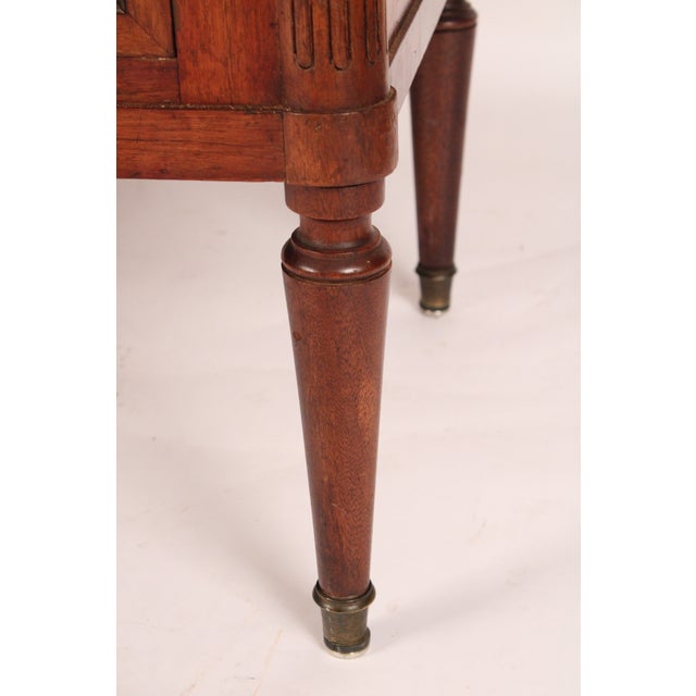 Antique Louis XVI Style Brass Mounted Mahogany Chest of Drawers For Sale - Image 9 of 13