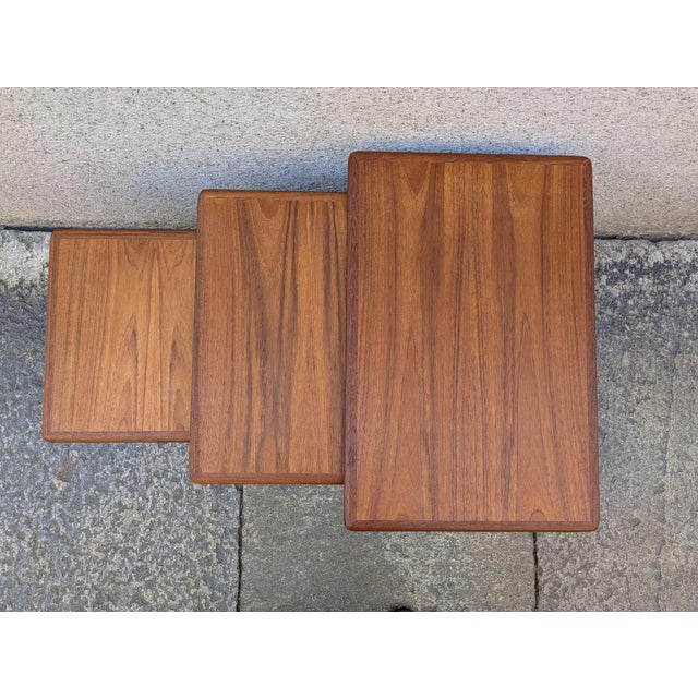 1970s Nesting Tables, Denmark, 1960s, Set of 3 For Sale - Image 5 of 7