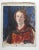 Vintage circa 1920's oil on linen portrait painting of woman. Unsigned. Unframed, has been removed from stretchers so is...