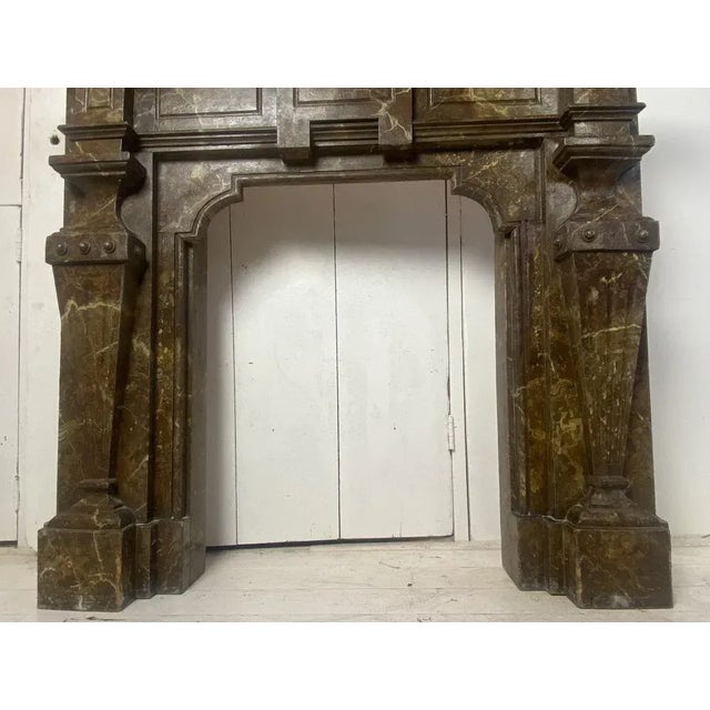 Antique Wooden Fireplace Mantle, 1900s For Sale - Image 18 of 18