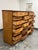 Brown Thirty Two Drawer Apothecary Wood Cabinet, Vintage For Sale - Image 8 of 12