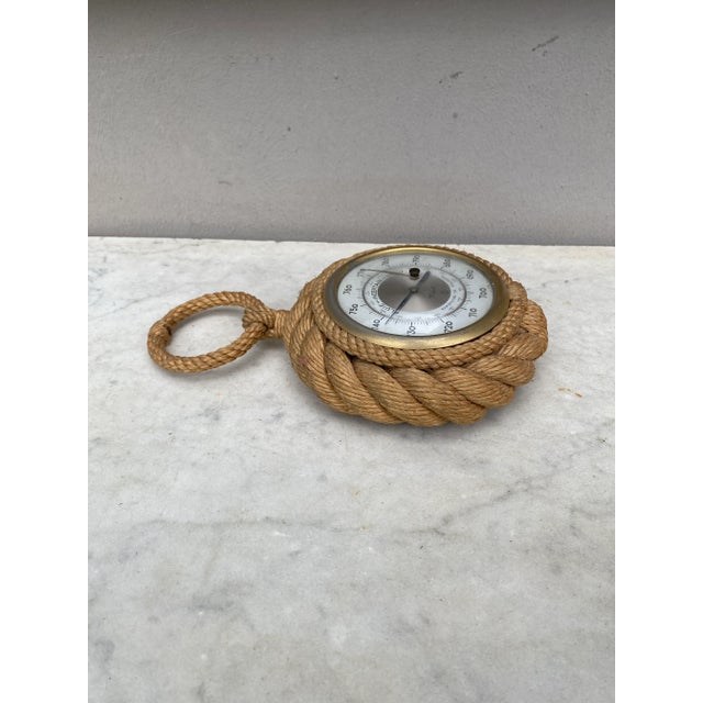1960s Small Rope Shaped Pocket Watch Barometer Audoux Minet, Circa 1960 For Sale - Image 5 of 8