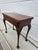 Square Ball and Claw Crotch Mahogany Flip Top Console Game Table For Sale - Image 9 of 17