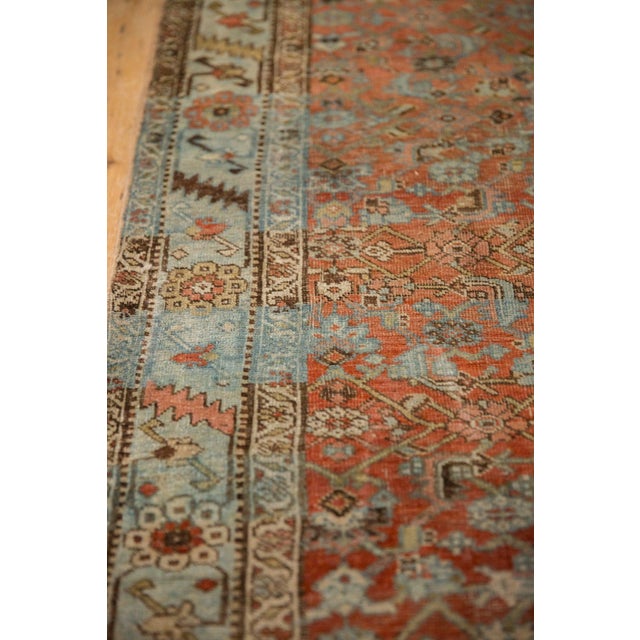 Textile 1930s Vintage Persian Bijar Herati Wool Rug Runner For Sale - Image 7 of 13
