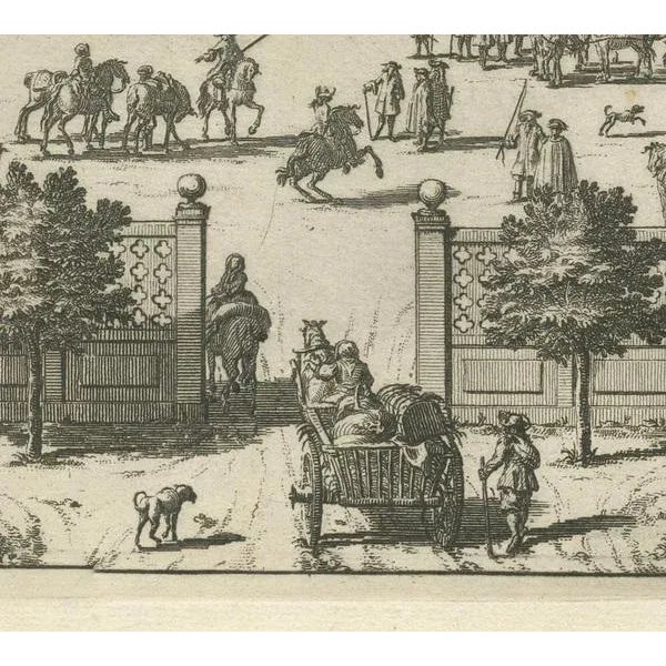 The Eastern View of Siqvo Palace in Swiddes, 1696, Paper For Sale - Image 6 of 8