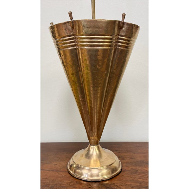 Mid 20th Century Vintage Brass Umbrella Stand For Sale - Image 5 of 6